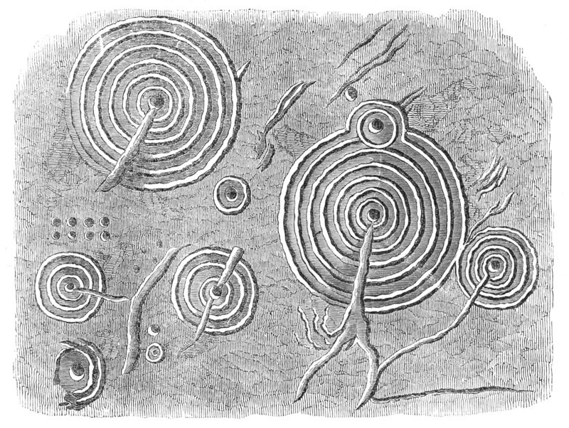 Incised stones on the Cheviot Hills, 1864. Creator: Unknown.