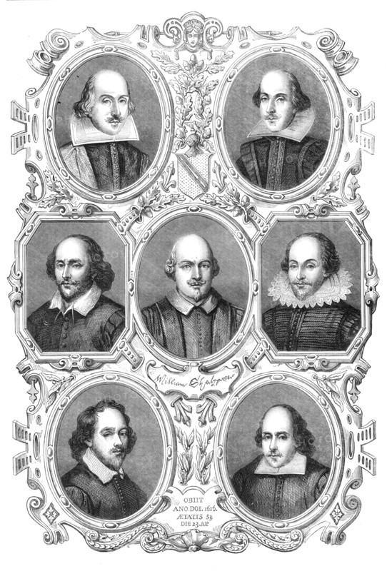 Portraits of Shakspeare, 1864. Creator: Unknown.