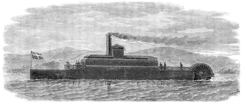 The iron gun-boat Rangariri, built at Sydney for the New Zealand government, 1864. Creator: Unknown.