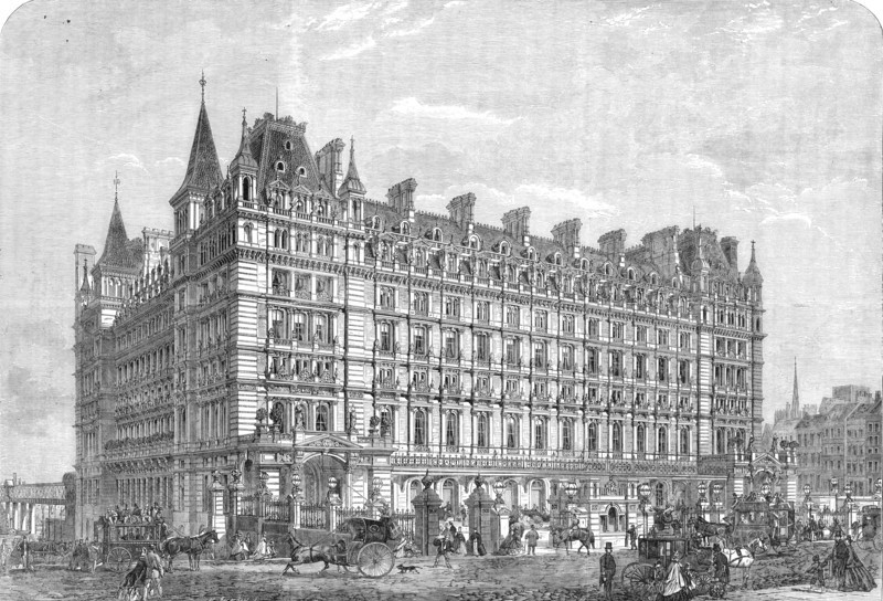 The Charing-Cross Railway Station and Hotel, 1864. Creator: Mason Jackson.