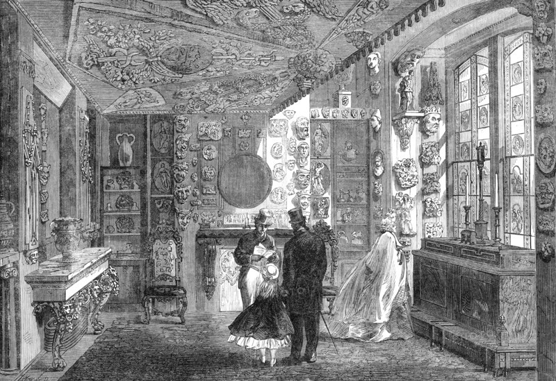 Sir John Soane's Museum in Lincoln's-Inn-Fields: the Monks' Parlour, 1864. Creator: Watkins.