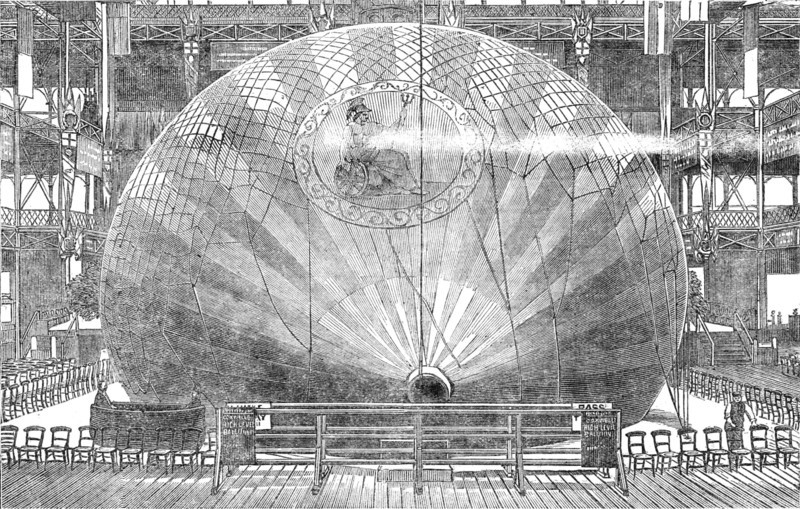 Mr. Coxwell's high-level balloon at the Crystal Palace, 1864. Creator: Unknown.