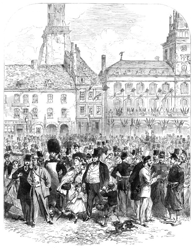 English Excursionists at Calais, 1865. Creator: Unknown.