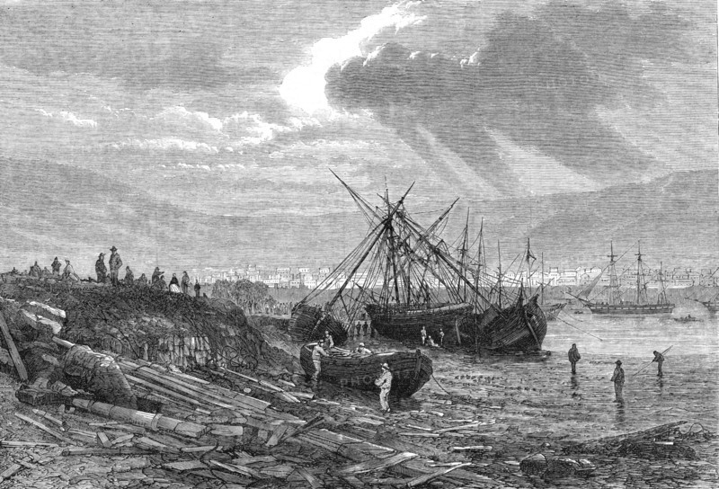 Effects of the late storm in Table Bay, Cape of Good Hope, 1865. Creator: Unknown.