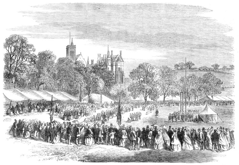 Floral, Musical, and Athletic Festival at Springfield Park, Lancaster, 1865. Creator: Unknown.