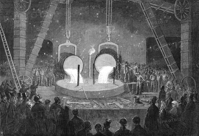 A visit to Penn's Marine Engine Factory, at Greenwich:...great cylinder for a...steam-engine, 1865. Creator: Unknown.