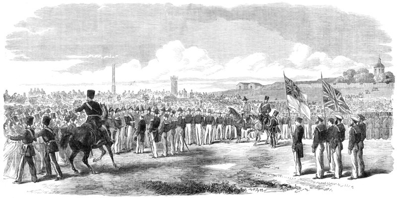 Admiral Sir Michael Seymour presenting the Victoria Cross, on Southsea Common..., 1865. Creator: Unknown.