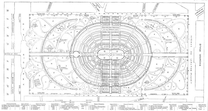 Plan of the Palace and Park designed for the Paris Universal Exhibition of 1867, (1865). Creator: Unknown.