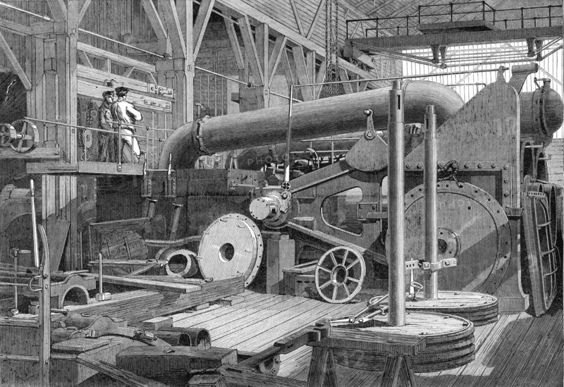 Penn's Machine-Engine Factory at Greenwich: the Erecting Shop, 1865. Creator: Unknown.