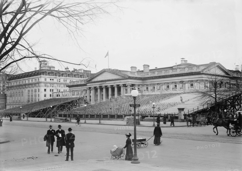 Stand in front of Treasury Bldg., 1913. Creator: Bain News Service.