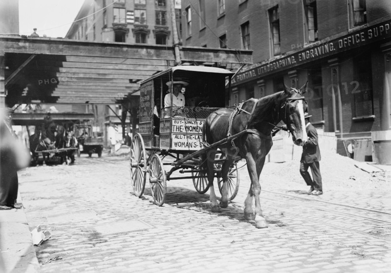 Suffragettes on way to Boston, 1913. Creator: Bain News Service.