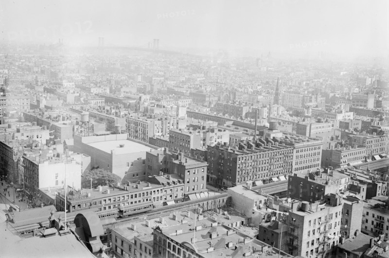 Birds eye view of N.Y.C. from roof of Consolidated Gas Building, 1913. Creator: Bain News Service.