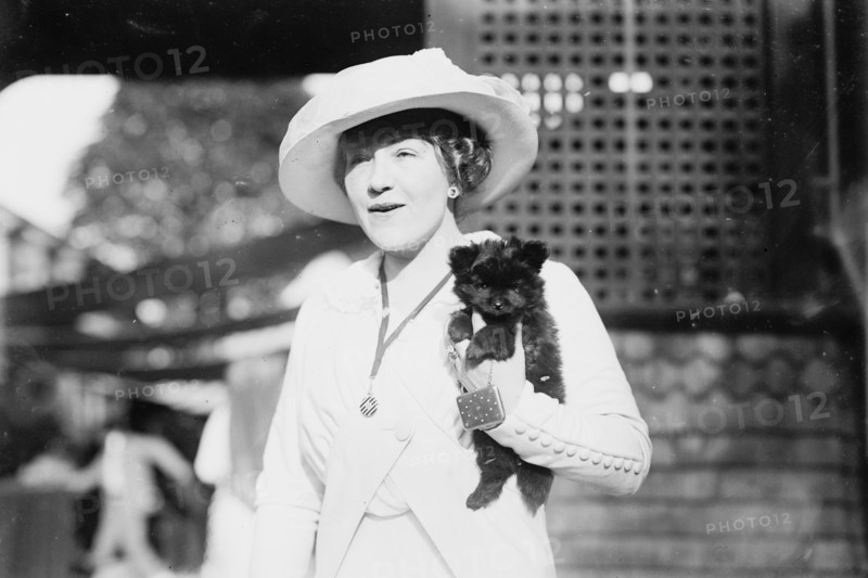 Mrs. Arthur Carrol and "Pom Pom", between c1910 and c1915. Creator: Bain News Service.