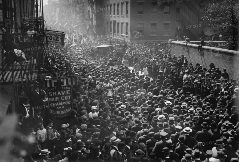 Sullivan funeral - Bowery, 1913. Creator: Bain News Service.