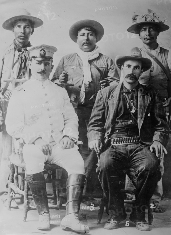 Gen. Alfaro Obregon & staff of Yaquis, between c1910 and c1915. Creator: Bain News Service.