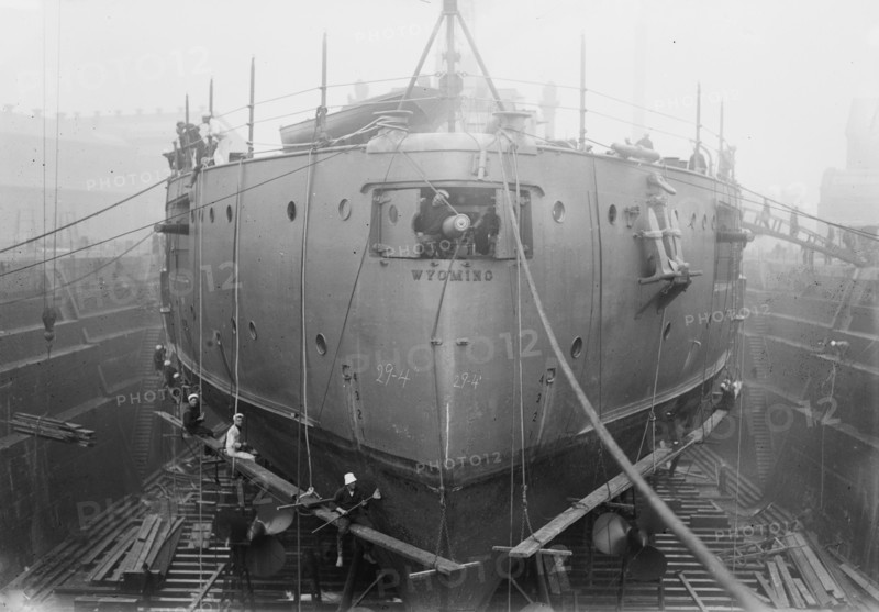 WYOMING in dock, between c1910 and c1915. Creator: Bain News Service.