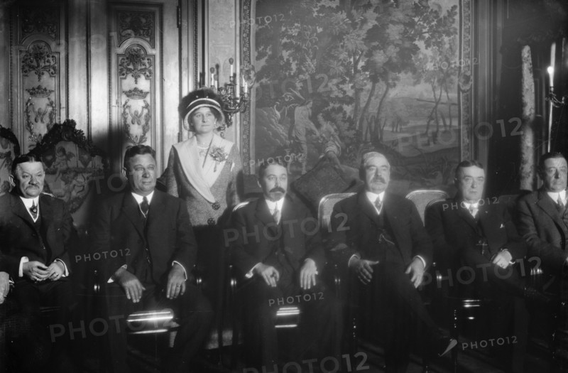 National League team owners including Gary Herrmann, Charles Ebbets and Mrs. Helene Robison..., 1913 Creator: Bain News Service.