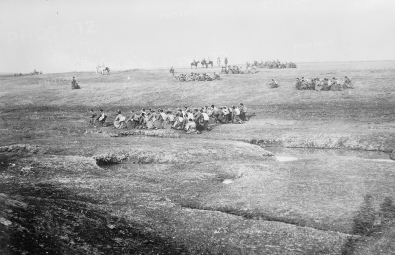 Deploying troops at Kartal Teji against Adrianople, 1912. Creator: Bain News Service.