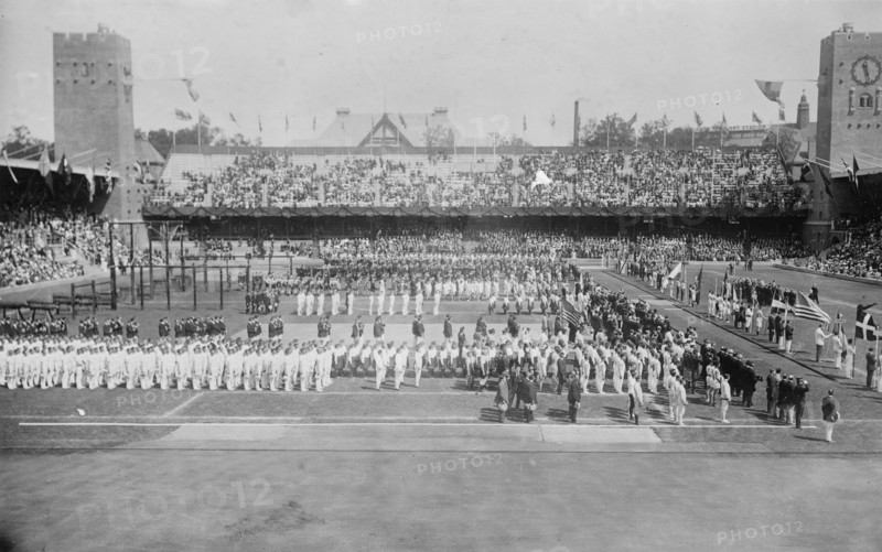 Opening Day, Stockholm Olympic Games, 1912. Creator: Bain News Service.