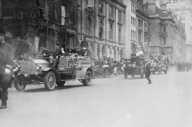 Fire parade, 1913. Creator: Bain News Service.