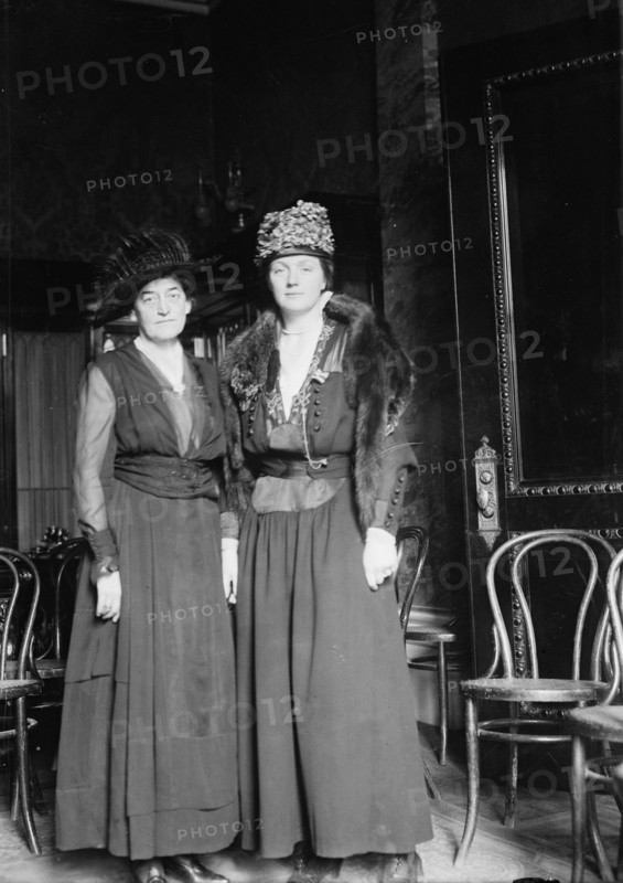 Mrs. Juliette Gordon Low (left) Mrs. Arthur O. Choate (Anne Hyde Choate)...between c1915 and c1920. Creator: Bain News Service.