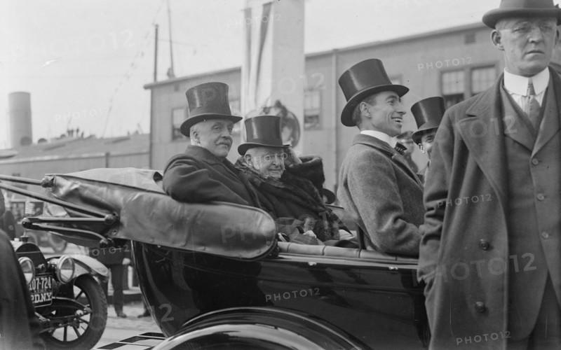 Arthur Balfour, Joseph Hodges Choate, Hugh S. Gibson, 1917. Creator: Bain News Service.