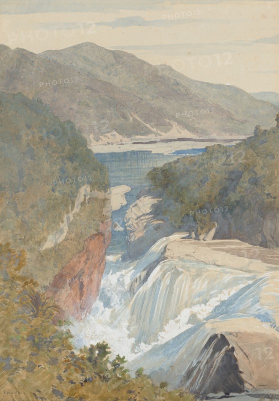 Te Reinga, Falls of the Wairoa. Hawke's Bay, April 1867. Creator: James Crowe Richmond.
