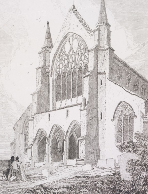 West end of Snettisham Church, Norfolk, 1815. Creator: John Sell Cotman.