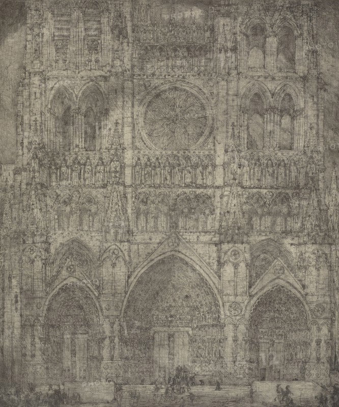 Amiens Cathedral, c.1890-91. Creator: Marius Bauer.