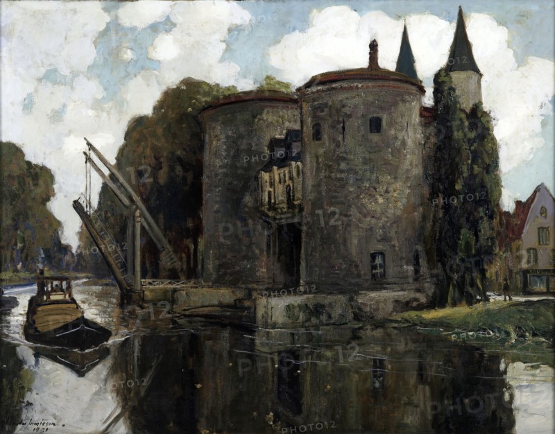 Old drawbridge, Bruges, 1931. Creator: Alexander Jamieson.
