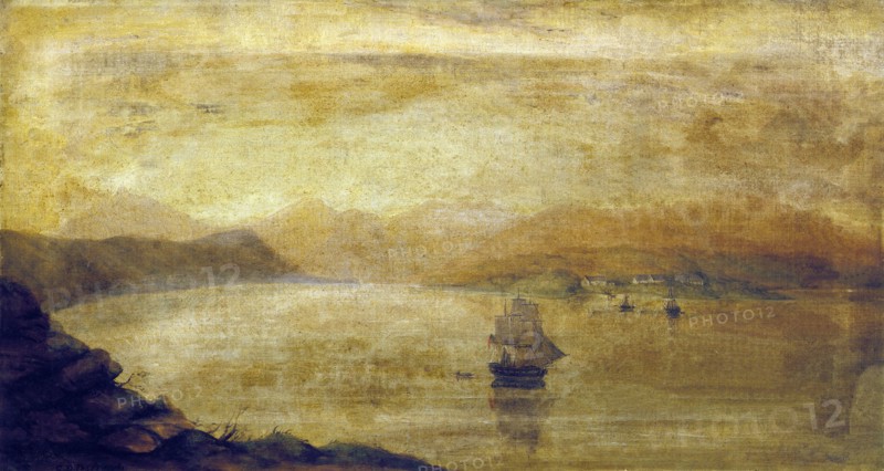 Settlement at Port Ross, Auckland Islands, 1850. Creator: Charles Decimus Barraud.