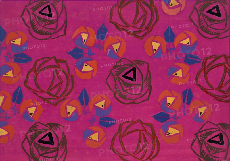 Untitled (Textile design no V),  c1925. Creator: Frances Hodgkins.