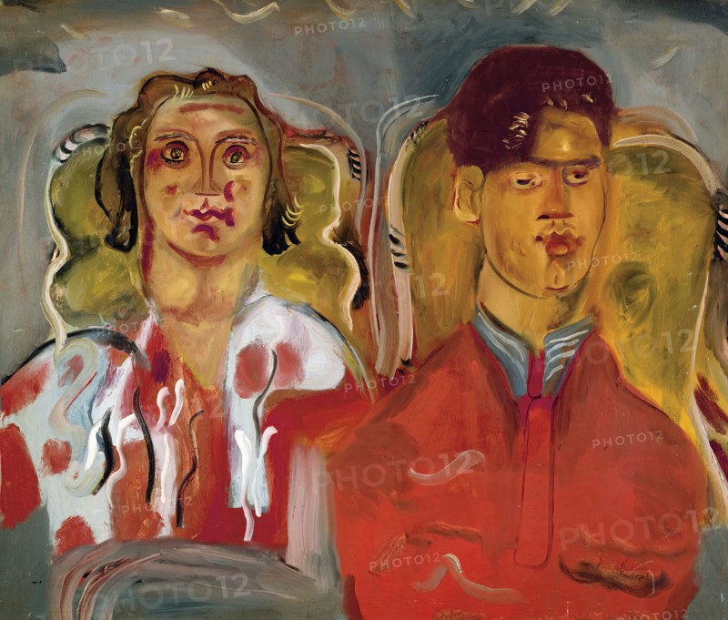 Double portrait No. 2 (Katharine and Anthony West), 1937. Creator: Frances Hodgkins.