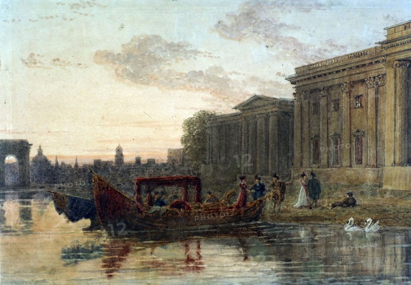 River scene,  1800-1840. Creator: George Barret the Younger.
