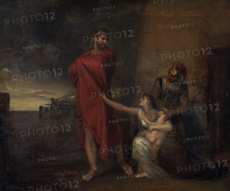 Andromache imploring Ulysses to spare the life of her son, 1810. Creator: George Dawe.