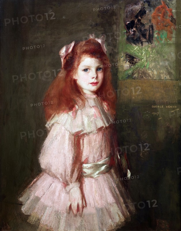 Girl in pink,1907. Creator: George Henry.