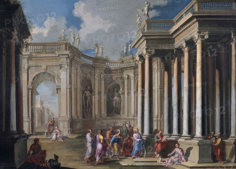 Christ at  the Temple, 17th Century. Creator: Giovanni Ghisolfi.