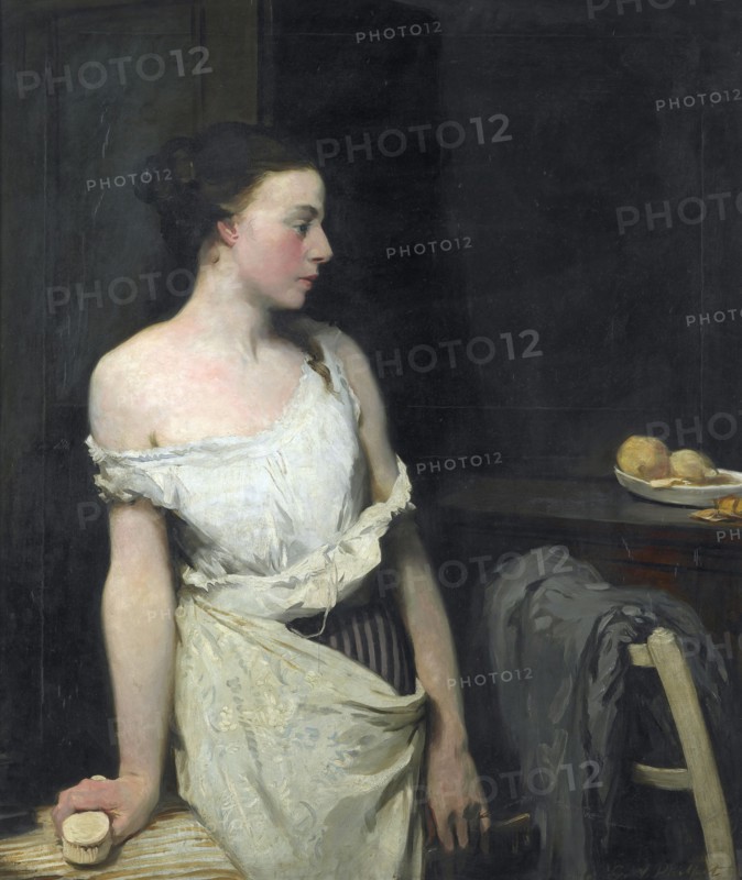 Girl at her toilet,  c1910. Creator: Glyn Warren Philpot.