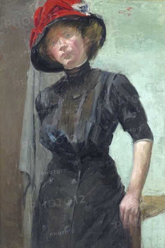 The red hat, 1915. Creator: Mina Arndt.