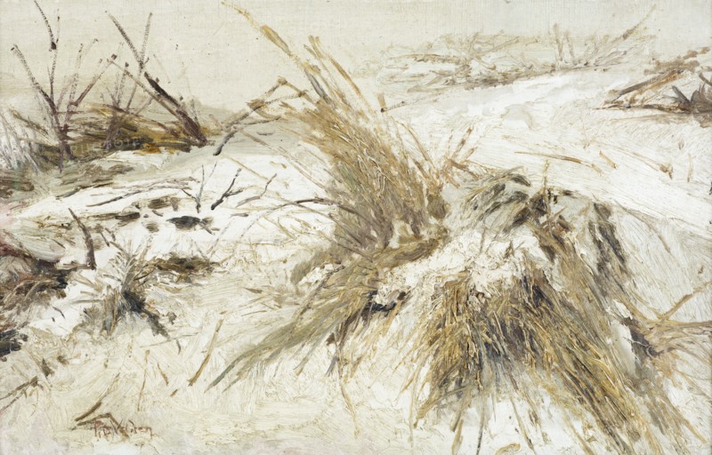 Snow on the sand dunes,  c1889-90. Creator: Petrus van der Velden.