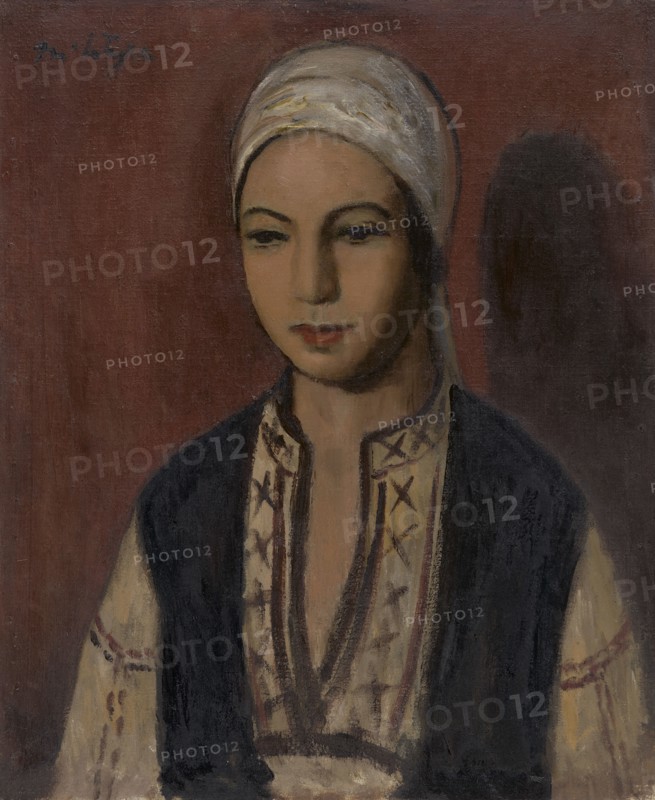 Girl in a peasant blouse,  c1923. Creator: Raymond McIntyre.