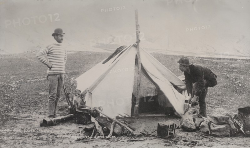 Our Camp', near Te Ariki, after eruption June 10 '86, 1886. Creator: Burton Brothers.