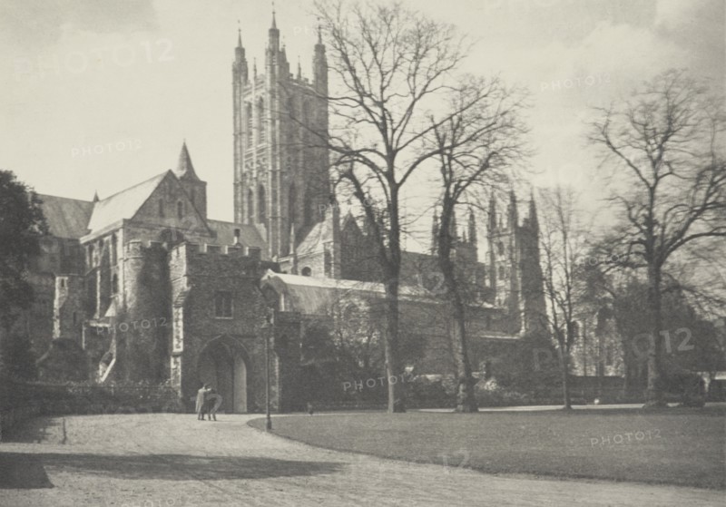 Canterbury Cathedral. From the album: Photograph album - England, 1920s. Creator: Harry Moult.