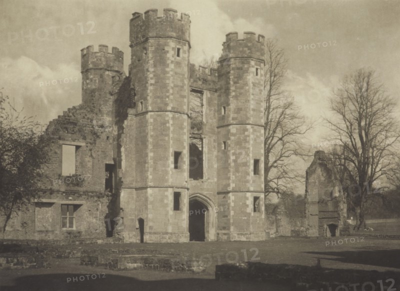 The ruins of Cowdray, Sussex. From the album: Photograph album - England, 1920s. Creator: Harry Moult.