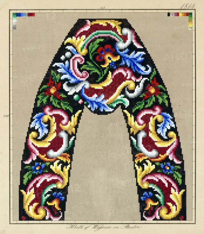Needlework pattern,c1870-1900. Creator: Hertz & Wegener.