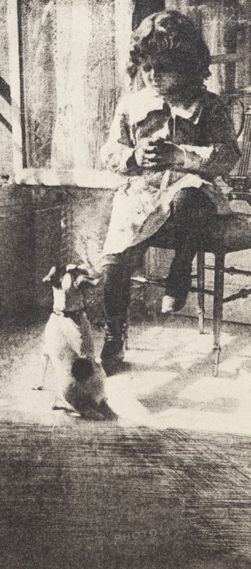 Jack and his dog, 1902. From the portfolio: Robert Demachy,c1902-1914. Creator: Robert Demachy.