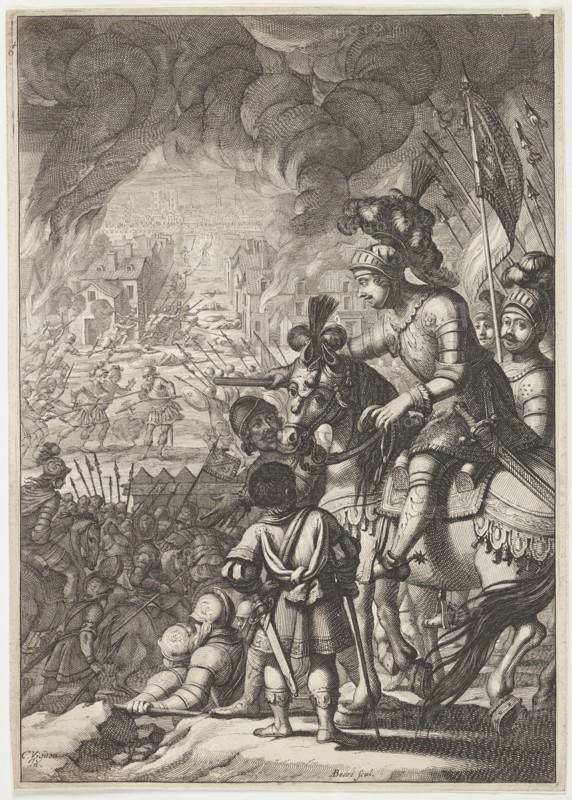 La Pucelle ou la France délivrée'. Plate 12, 1656. Creator: Abraham Bosse.