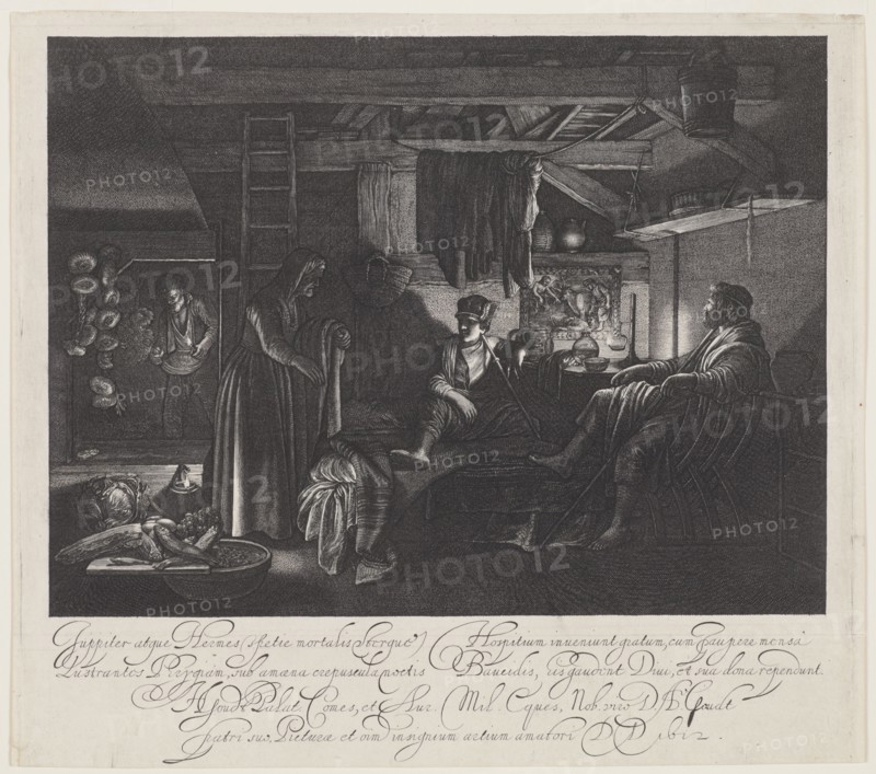 Jupiter and Mercury in the House of Philemon and Baucis, 1612. Creator: Hendrik Goudt.