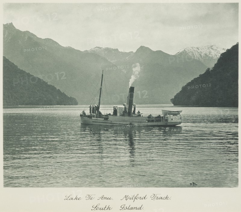 Lake Te Anau, Milford track, South Island. From the album: Record Pictures of New Zealand, 1920s. Creator: Harry Moult.