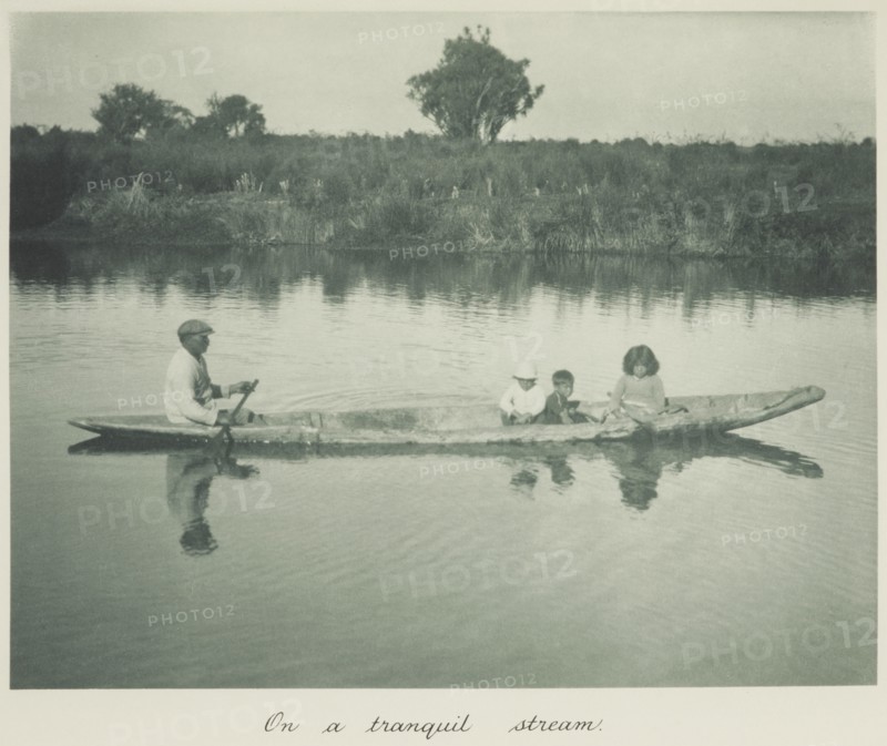 On a tranquil stream. From the album: Camera Pictures of New Zealand, 1920s. Creator: Harry Moult.